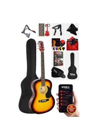 Resim Midex Rg-550sb Pack Kaliteli Kesik Kasa Sunburs 40 İnç Akustik Gitar Seti 4/4 Yetişkin 