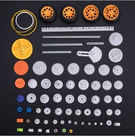 Resim 78 Parça Plastik Dişli Seti Rc Çark Tekerlek Mil Oyuncak Lastik 