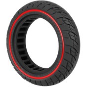Resim Springsun Max G30 İçin 10 İççaplı Sert Lastik - 60/70-6.5 Kutuplu, 45mm Yuva, Kırılmaya Dayanıklı, Kırmızı Çizgili Offroad Tekerlek 