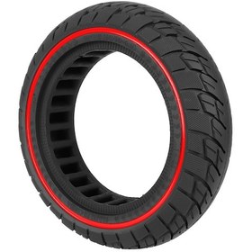 Resim Springsun Max G30 İçin 10 İççaplı Sert Lastik - 60/70-6.5 Kutuplu, 45mm Yuva, Kırılmaya Dayanıklı, Kırmızı Çizgili Offroad Tekerlek 