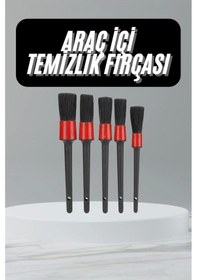 Resim 5 Adet Oto Detaylı Temizleyici Araç İçi Temizlik Fırça Seti Koltuk Döşeme Kapı Toz Alma Fırçası 