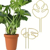 Resim Bitki Sapı Destekleyici - Monstera ve Tırmanma Bitkileri için Dayanıklı Demir Tutucu, En İyi Büyüme İçin Benzersiz Tasarım, Yaprak Sabitleme ve Destek Kazığı Kaplumbağa Kabuğu Kelepçesi Yeniden Kullanılabilir Bambu Kelepçe Seti 