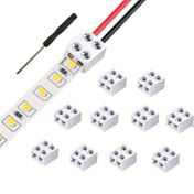 Resim 6 adet/11 adet Vida Sabitleme, 2-pin 8mm LED Işık Şeridi Bağlantı Panosu Tel, 5V 12V 24V Tek Renk LED Düşük Voltaj Dekoratif Işık Şeridi için Uygun 