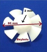 Resim Beko Uyumlu 7 Kanat Pervane Saç Kurutma Pervanesi Çap 60 Mm Mil Yuvası 2 