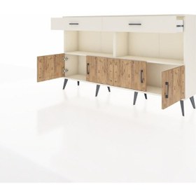 Resim Arges Konsol 2 Raflı 2 Çekmeceli 4 Kapaklı 176x30x99 Aytaşı-çam/a Aytaşı-çam/aytaşı 