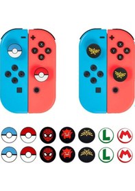 Resim Nintendo Switch/switch Oled /switch Lite Uyumlu 3d Analog Koruyucu Silikon Beyaz Pati 