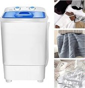 Resim Küçük Portatif çamaşır Makinesi, iş Tasarrufu Işleri, Giyim Için çorap Için 7,5 L Taşınabilir Kiri Etkili Bir şekilde Ortadan Kaldırıyor (AB fişi) 