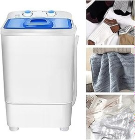 Resim Küçük Portatif çamaşır Makinesi, iş Tasarrufu Işleri, Giyim Için çorap Için 7,5 L Taşınabilir Kiri Etkili Bir şekilde Ortadan Kaldırıyor (AB fişi) 