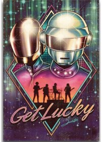 Resim Duft Punk Ahşap Tablo 8mm 