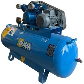 Resim Puma PE30/200-2 8 Bar 380 V 2 Hp 2 Piston 200 L Döküm Kafa Yağlı Kompresör 