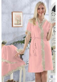 Resim Bonny Home Riva Pudra Bornoz Fransız Dantelli Balayı Çeyizlik Diğer 