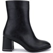 Resim Tamer Tanca Kadın Suni Deri Siyah Deri Topuklu Bot 889 9203 Bn Bot Sk25-26 Sıyah Dr Siyah 