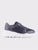 Resim Cabani Kadın Hakiki Deri Lacivert Sneaker Bağcıklı Spor Ayakkabı 