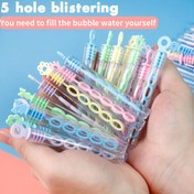 Resim Toplu Paket Plastik Balon Çubuğu Seti, Kendin Yap Balon Çözeltisi Doldurulabilir Balon Çubuğu, 5 Delikli Balon Tasarımı ile, Parti Hediyeleri için, 3-6 Yaş Aralığı 