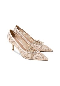Resim Deery Kadın Bej Dantel Abiye Ayakkabı - V4070zbejm01 Bej 