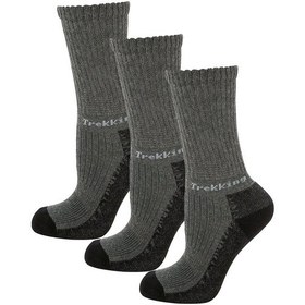 Resim Thermoform Trekking Extra Dolgulu, Darbe Emici Kışlık Unisex Çocuk Çorap 3'lü Paket Antrasit Renkli 