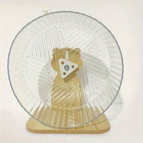 Resim 1 Adet - Şeffaf Kayışlı Hamster Koşu Tekerleği Oyuncak, Boyut 20.83 cm, Ayarlanabilir Yükseklik, Tüm Hamster Türleri İçin Sessiz Koşu Tekerliği, Dayanıklı Plastik Malzemeler, Evcil Hayvan Spor Ekipmanı 