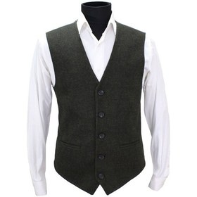 Resim Mentor Regalo Erkek Yelek V Yaka Yeşil Yün 50566 