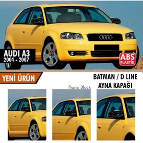 Resim Audi A3 Yarasa Ayna Kapağı Batman Ayna 2004 - 2007 Arası Parlak Siy 