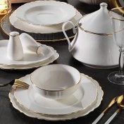 Resim Aryıldız Bone Gold 85 Parça 12 Kişilik Yemek Takımı 