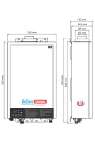 Resim Daxom Lpg Tüplü Hermetik Şofben Ukdax 12 Lt Karavan Uyumlu. 20619112 
