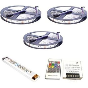 Resim RGB Şerit Led Set 12V 5050 Üç Çipli 15-20-25-30 M 
