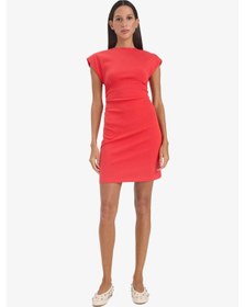 Resim DeFacto Bodycon Vücudu Saran Bisiklet Yaka Ribana Kolsuz Mini Yazlık Elbise C4513AX25SMRD135 