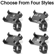 Resim Ulzyvf Bisiklet Telefon Tutucu - Alüminyum Gidon Braketli Navigasyon Aksesuarı Siyah Siyah 