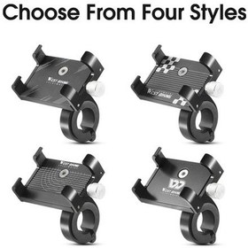 Resim Ulzyvf Bisiklet Telefon Tutucu - Alüminyum Gidon Braketli Navigasyon Aksesuarı Siyah Siyah 