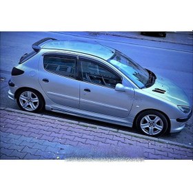 Resim Peugeot 206 Delikli Marşpiyel - Boyasız Fiberglass 4 Kapı Ve Tek Kapı Uyumludur . 