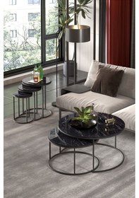 Resim Orta Sehpa Ve Zigon Sehpa Set İkili Lüx C Zigon Bendir Diğer 