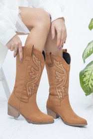 Resim derithy Greta-çizme-taba Süet-knn3001 