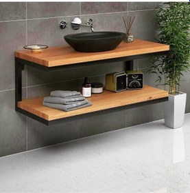 Resim Ahşap Banyo Tezgahı 40 x 70 CM 