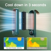 Resim Prestigegoods Küçük Klima Sprey Fan Mini Soğutucu Yapraksız Taşınabilir Hava Ofis Ev Dış Mekan İçin Yeşil 