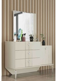 Resim Modalife Vivaldi Aynalı 3 Çekmeceli Şifonyer Vizon 