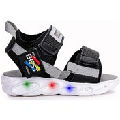 Resim Kiko Kids 100 Işıklı Kız/Erkek Çocuk Cırtlı Sandalet Ayakkabı 100 