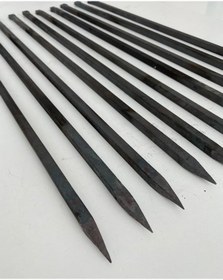 Resim 5 Adet Kare Tavuk Patlıcan Şiş - Kara Demir 8 mm - Özel Yapım 