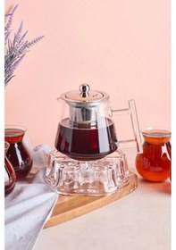 Resim Perotti Warmy Demlik Altı Isıtıcı Cam Stand 14 Cm 40029 Şeffaf 