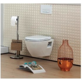 Resim Creavit Tp325 Asma Klozet + Yeni Slim Yavaş Kapanır Kapak Kc5000-orjinal 