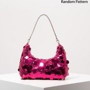 Resim Çıkarılabilir Zincir Askılı Kadınlar için Işıltılı Taşlı Omuz Çantası - Düğünler, Konserler & Partiler için Geometrik Pullu Akşam Clutch'u, Fermuar Kapatma, Dayanıklı Polyester (Gül Kırmızı/Mi Beyaz/Siyah), Parti Aksesuarı, Şık Yapım 