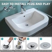 Resim Pazly Evrensel Pop-up Süzgeçli Lavabo Tıkacı - 28-38mm Çift Modlu Su Tahliye Sistemi 