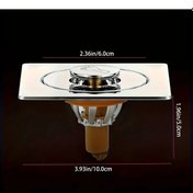 Resim Lumaworld 5 Adet Paslanmaz Çelik Ayaklı Koku Geçirmez Banyo Mutfak Duş Gider Kapağı 