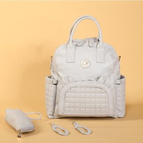 Resim M&y Kitty Deri Anne Bebek Bakım Sırt Çantası 7271 Gri 001 