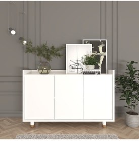 Resim Bono Çok Amaçlı Konsol , Kahve Köşesi Beyaz 