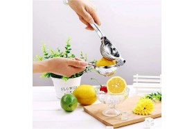 Resim Feyza Design Paslanmaz Metal Limon Sıkacağı, Dayanıklı ve Pratik Mutfak Gereci 