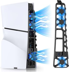 Resim Dobe TP5-3538 PS5 Slim İçin Led Işıklı Kademeli Güçlü Soğutma Fanı 