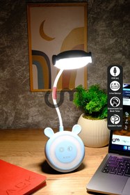 Resim ACK Şarjlı Dokunmatik LED Masa Lambası, Ayarlanabilir Işık, Gece Mod'lu Çocuk Odası Çalışma Işığı 
