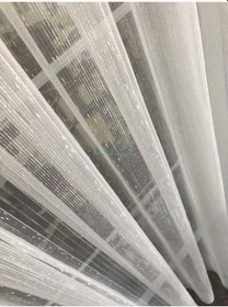 Resim Tül Perde Burgu Iplik Etek Kurşun Sık Sarım Ekru 