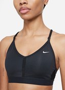 Resim Nike CZ4456-010  O Yaka Standart Kalıp  Siyah - Gri - Gümüş Kadın Sporcu Sütyeni 