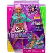 Resim Barbie Extra - Pembe Örgü Saçlı Bebek Gxf09 